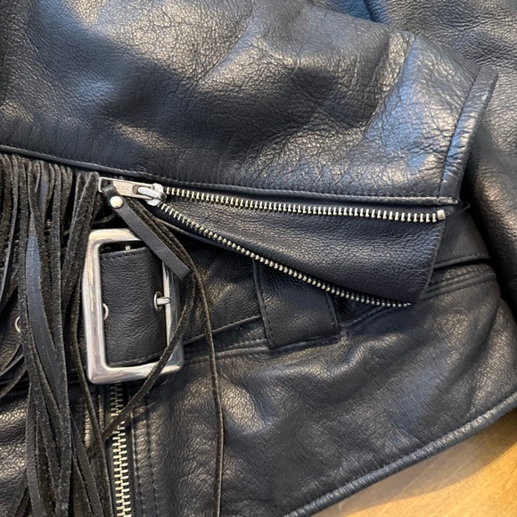 Vintage Harley Davidson Leather Jacket with Fringe Womens size Large - Picture 11 of 16